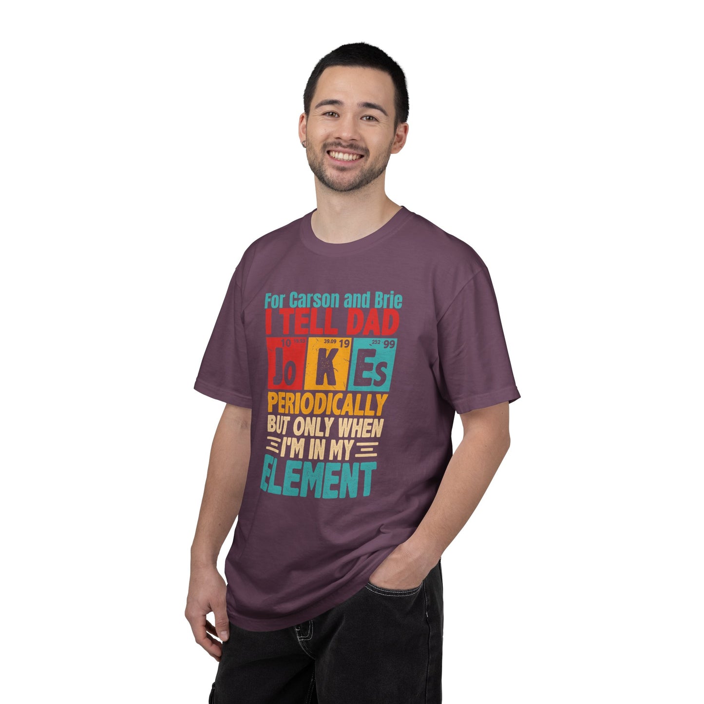 Science Dad Jokes Custom Kid's Names— Fathers Day Tee