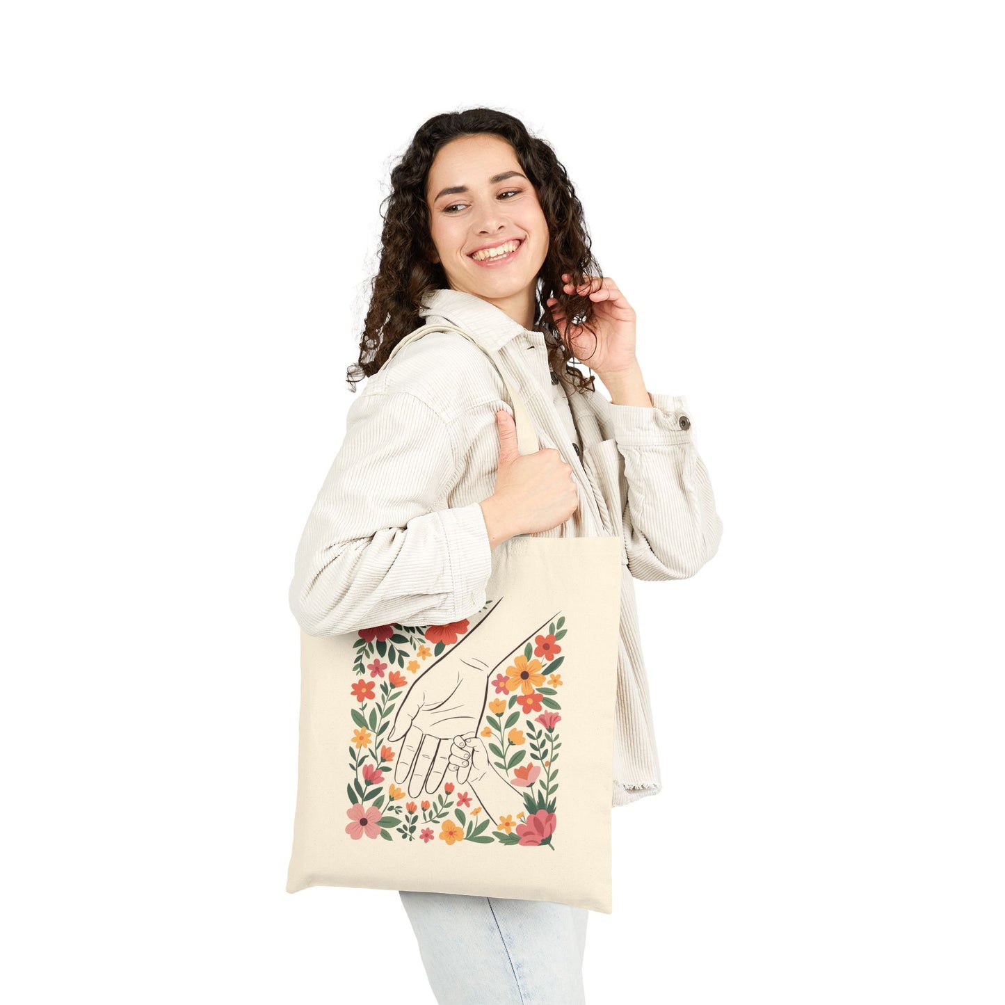 Mama Hand -Cotton Canvas Tote Bag