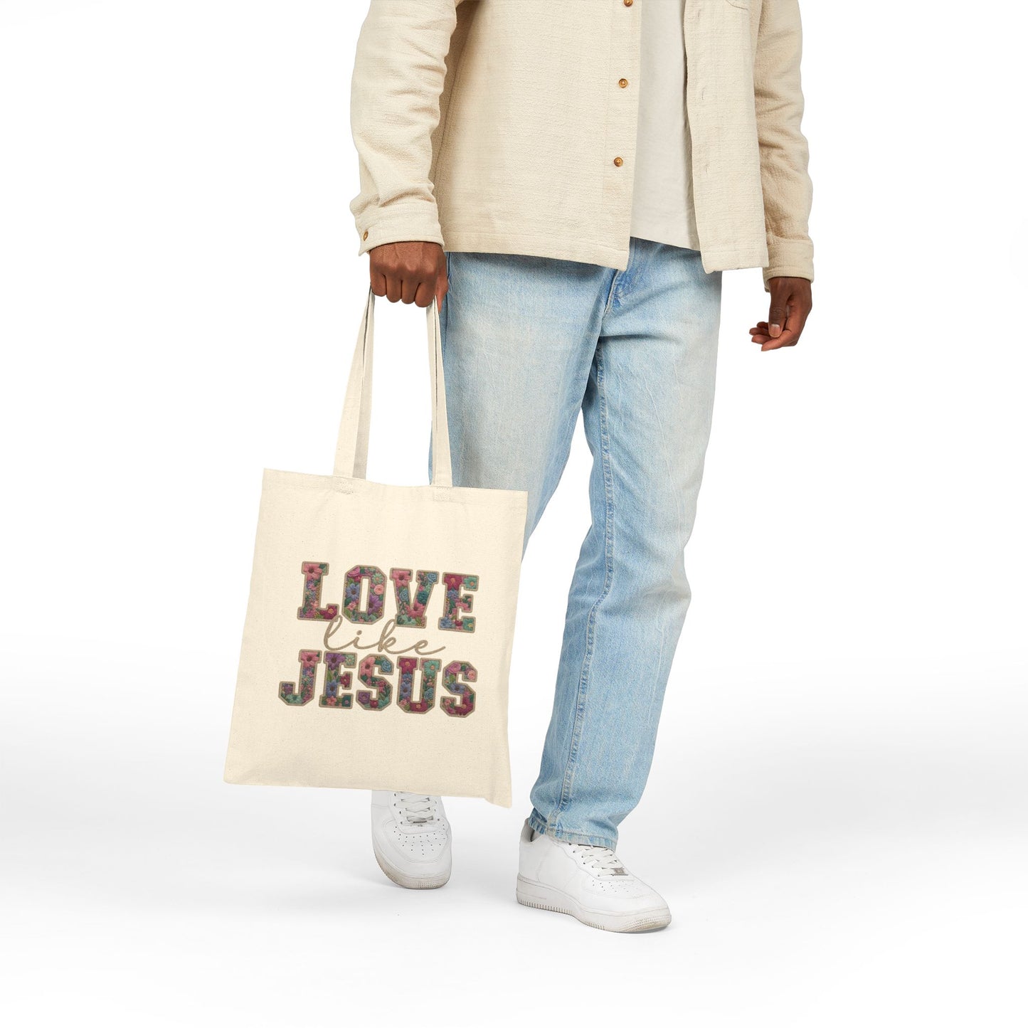Love Like Jesus -Cotton Canvas Tote Bag