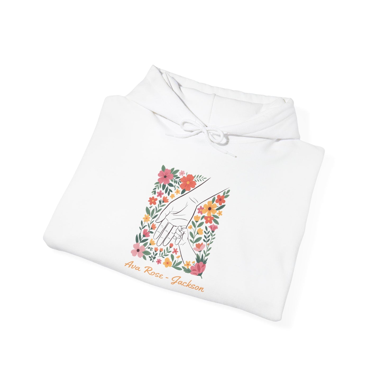 Mama Hand Custom Kids Name Mama Hoodie — Personalized Mom Hoodie