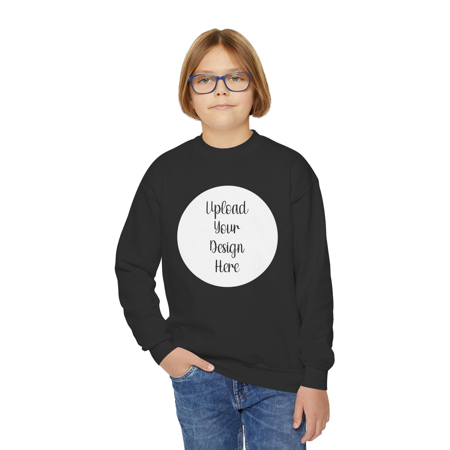 *Custom Youth Crewneck Sweatshirt — Various Colors - Upload Your Design