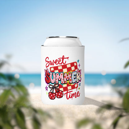 Sweet Summertime Can Cooler Sleeve — Personalized Can Koozie for BBQs & Beach Days