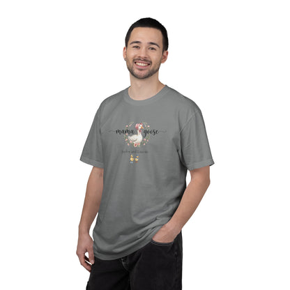 Mama Goose Custom Name T-Shirt — Personalized Mom Script Graphic Tee
