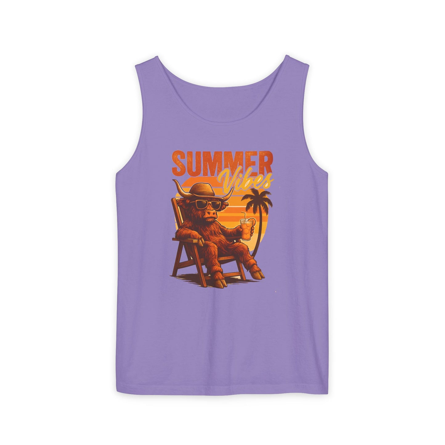 Highland Cow — Breathable Garment-Dyed Summer Tank