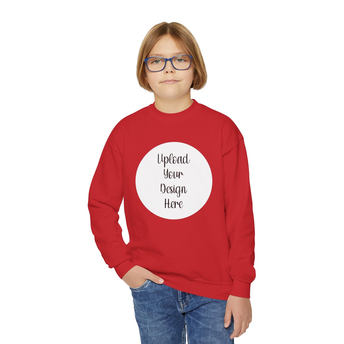 *Custom Youth Crewneck Sweatshirt — Various Colors - Upload Your Design