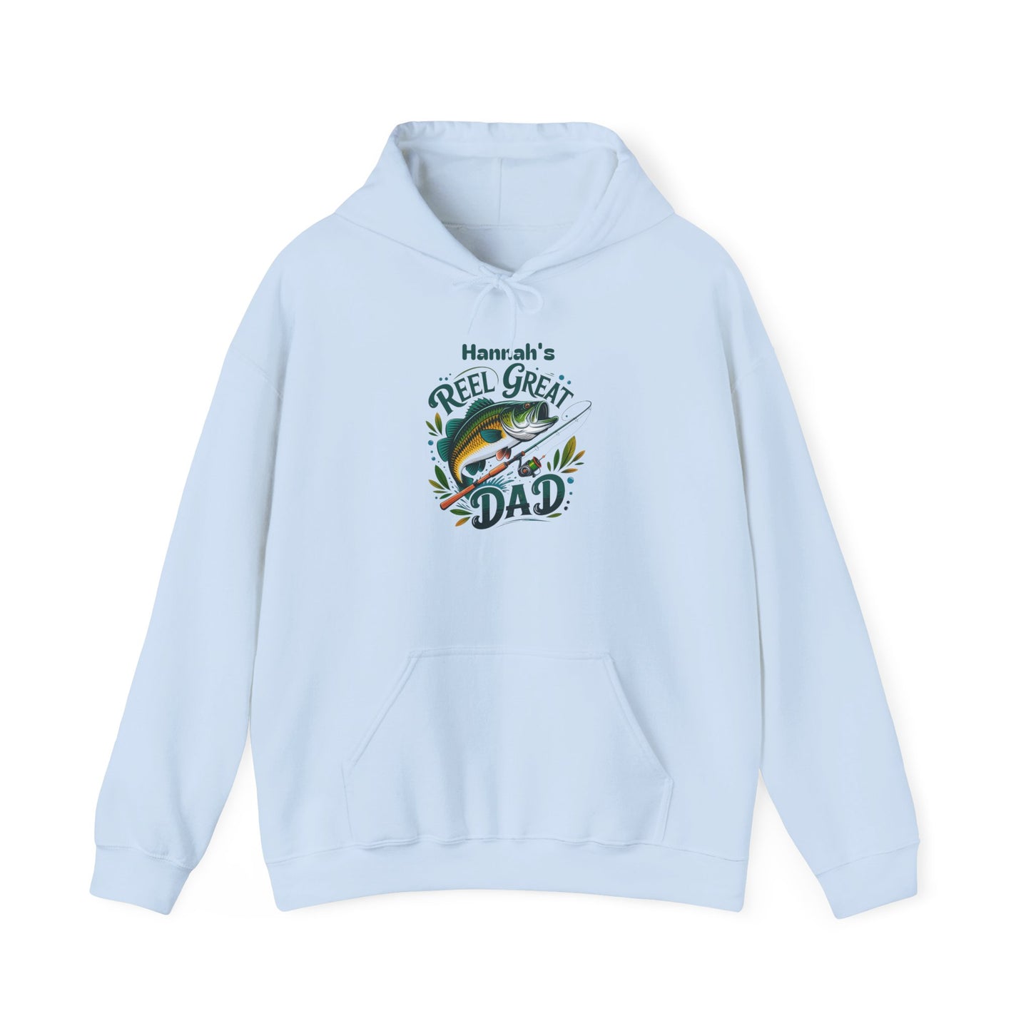 Reel Great Dad Custom Kid's Names Hoodie - Personalized Gift