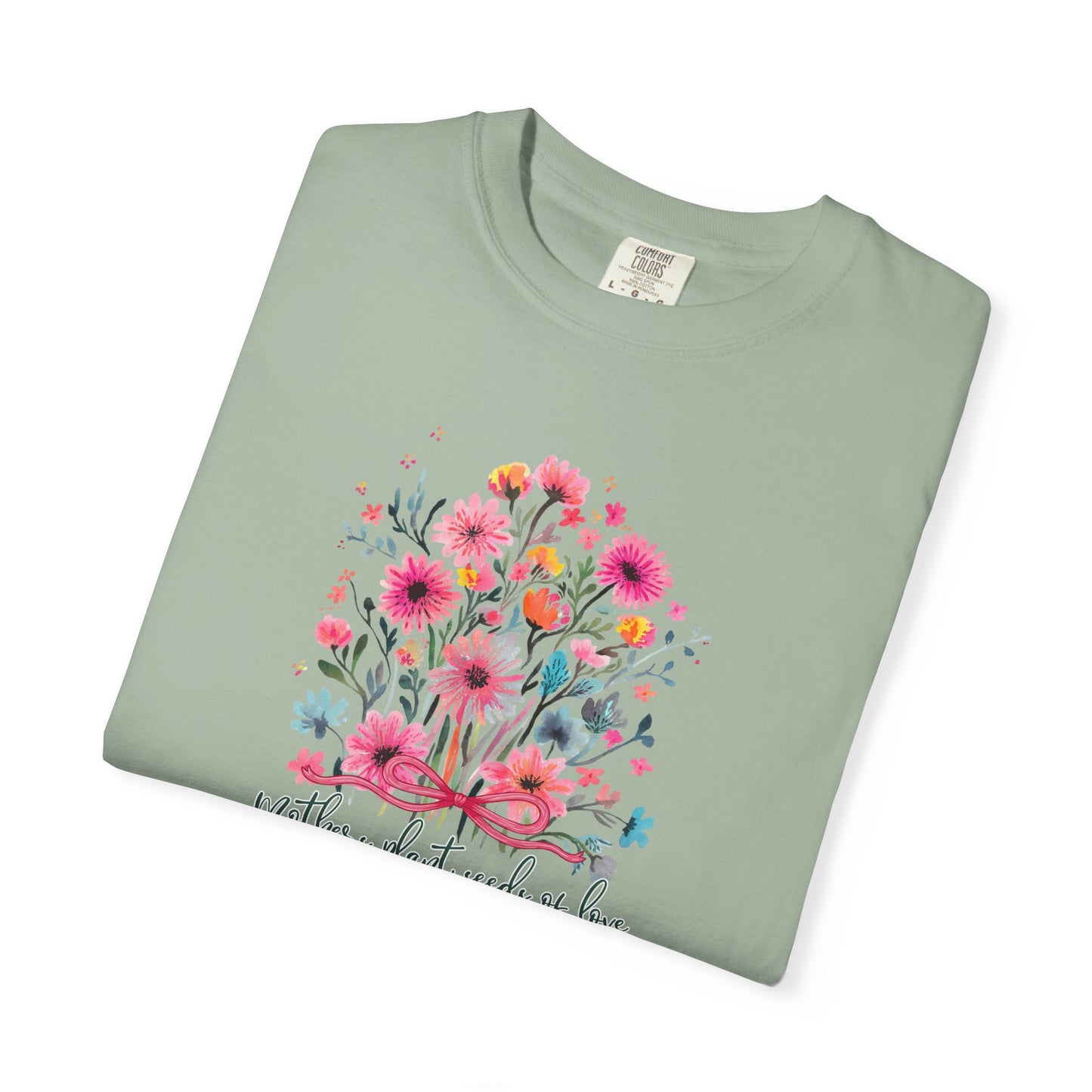 Seeds Of Love T-Shirt — Personalized Mom Script Graphic Tee
