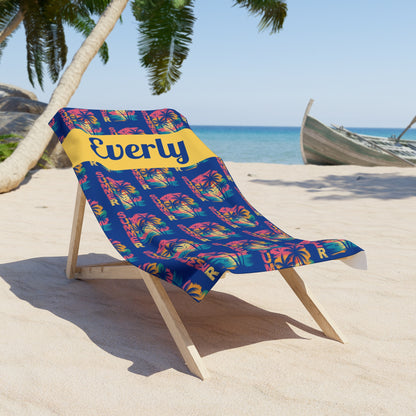 Summer Beach Towel — Personalized Name & Design
