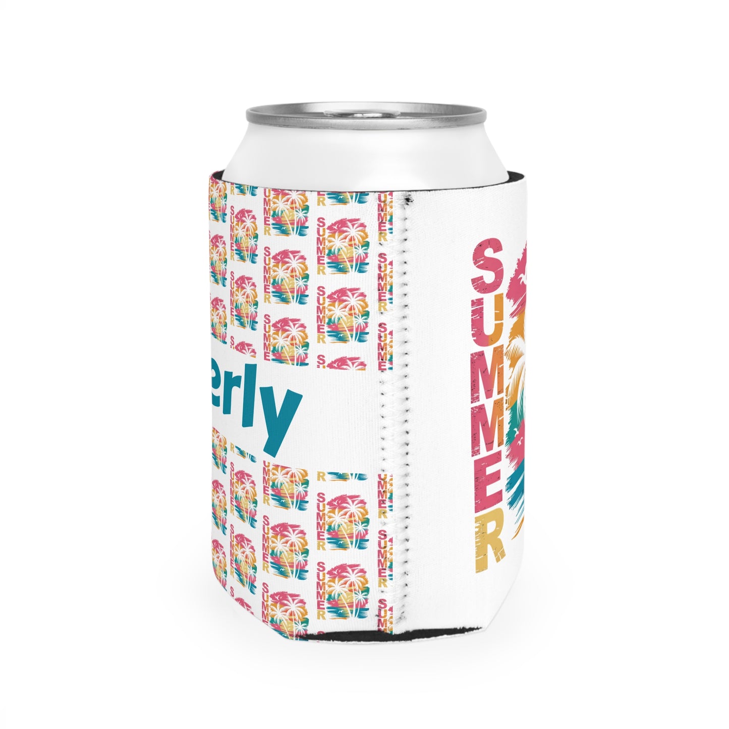 Summer Can Cooler Sleeve — Personalized Can Koozie for BBQs & Beach Days