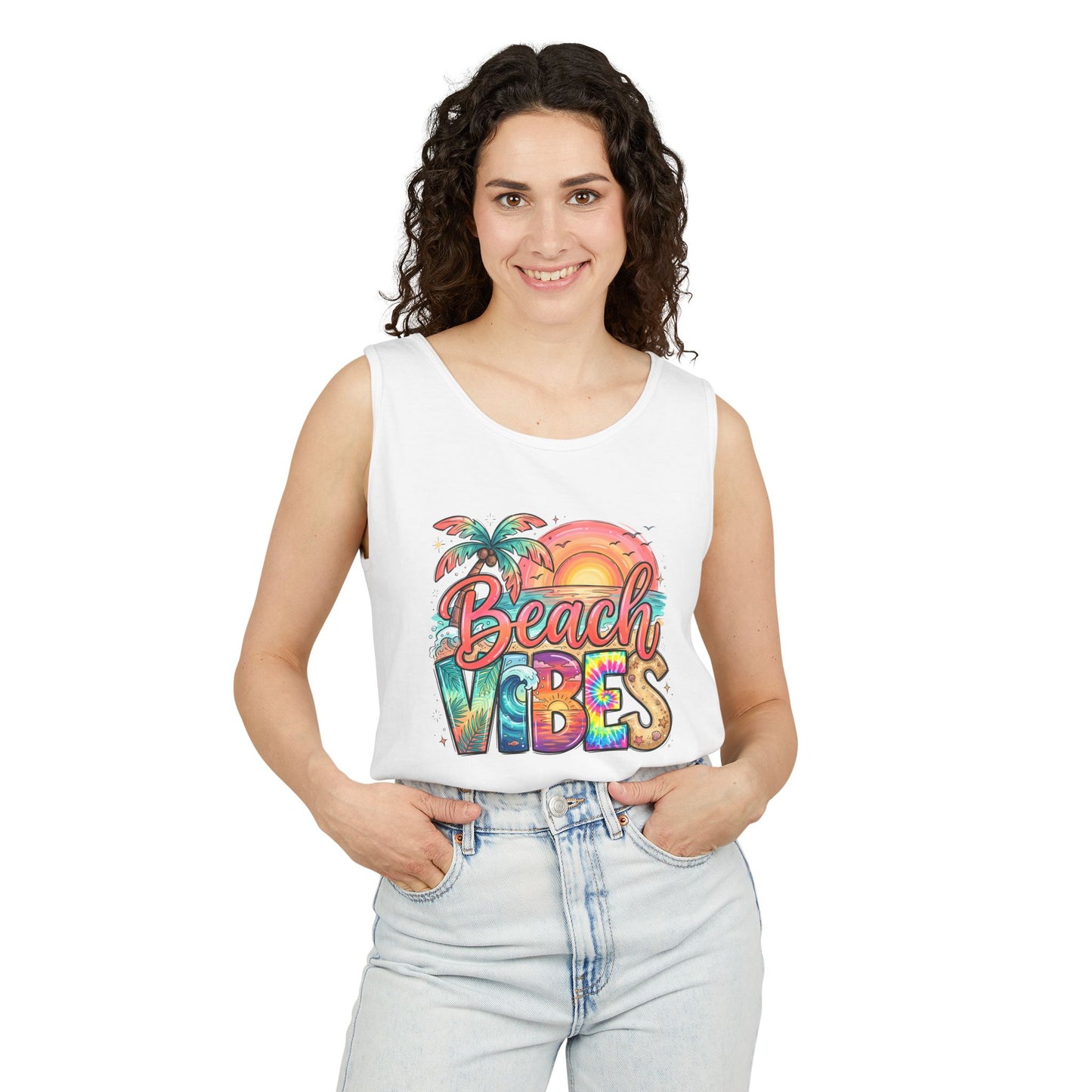 Beach Vibes — Breathable Garment-Dyed Summer Tank
