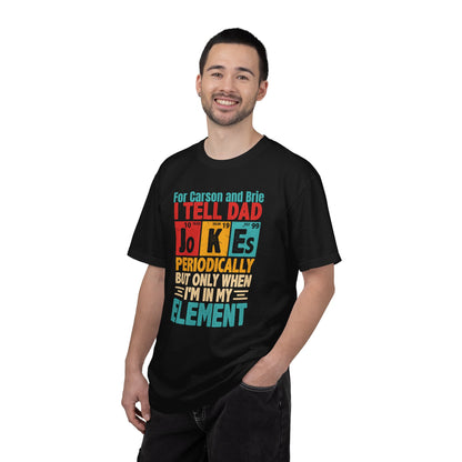 Science Dad Jokes Custom Kid's Names— Fathers Day Tee