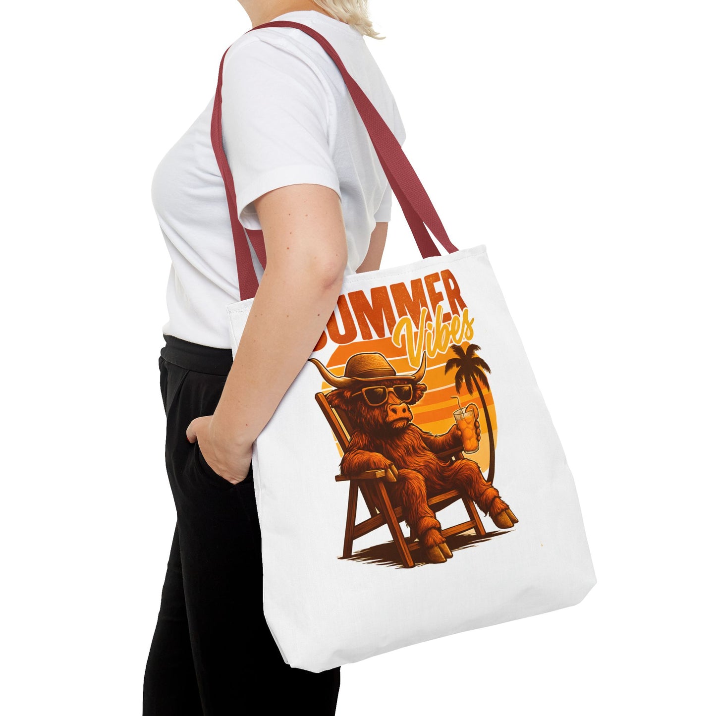 Highland Cow — Beach-Ready AOP Carryall