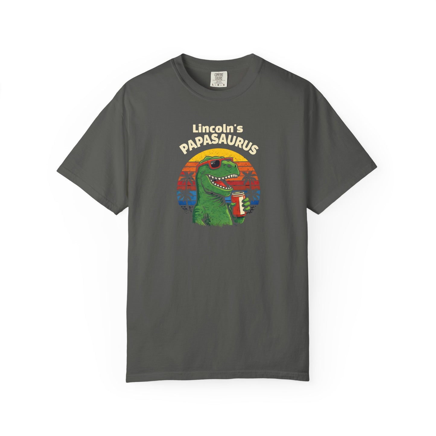 Papasaurus Custom Kid's Names— Fathers Day Tee
