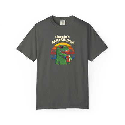 Papasaurus Custom Kid's Names— Fathers Day Tee