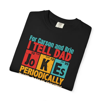Science Dad Jokes Custom Kid's Names— Fathers Day Tee
