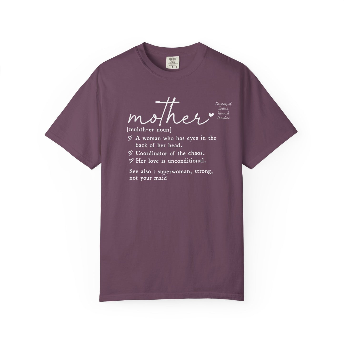 Mother Definition T-Shirt — Personalized Mom Script Graphic Tee