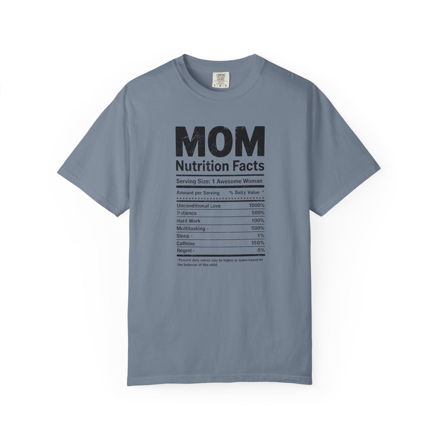 Mom Nutrition Facts T-Shirt — Mom Script Graphic Tee