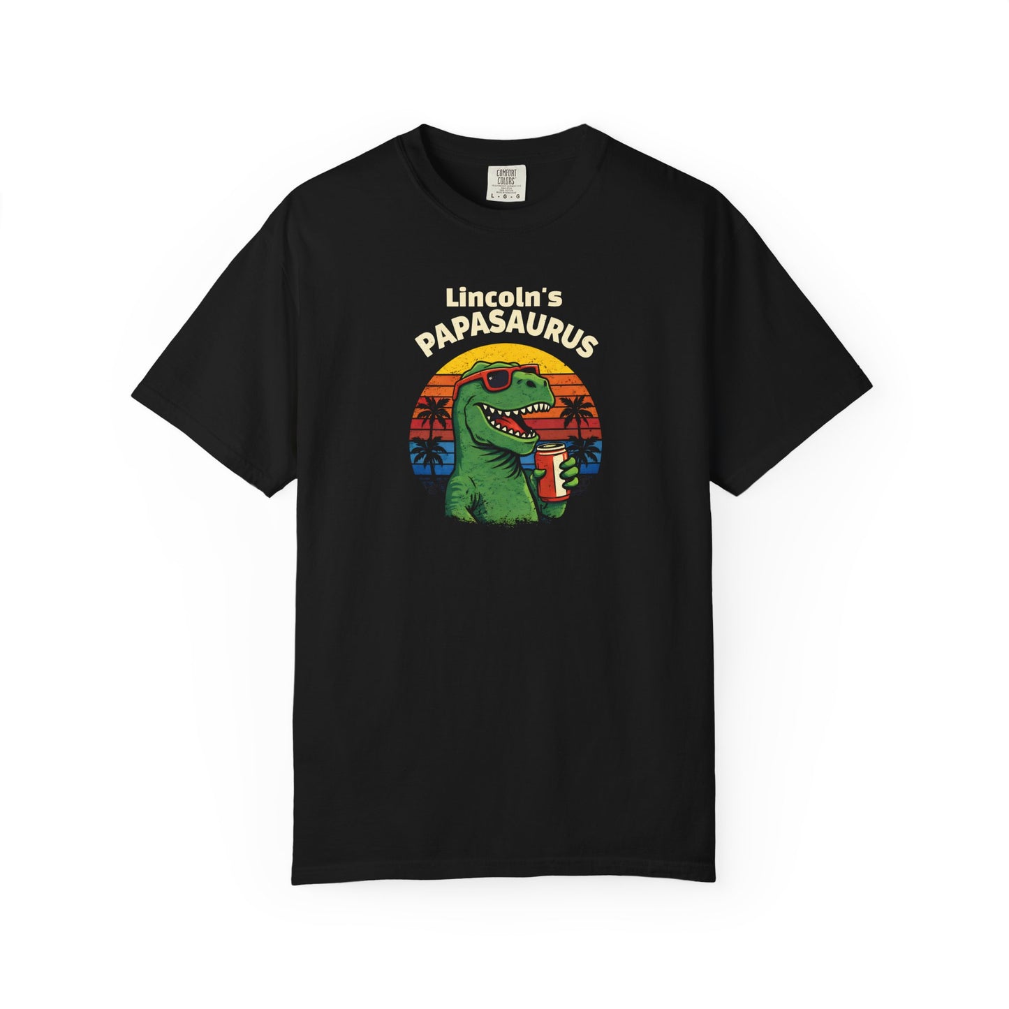 Papasaurus Custom Kid's Names— Fathers Day Tee