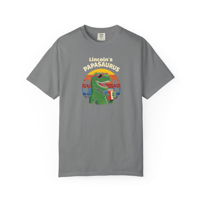 Papasaurus Custom Kid's Names— Fathers Day Tee