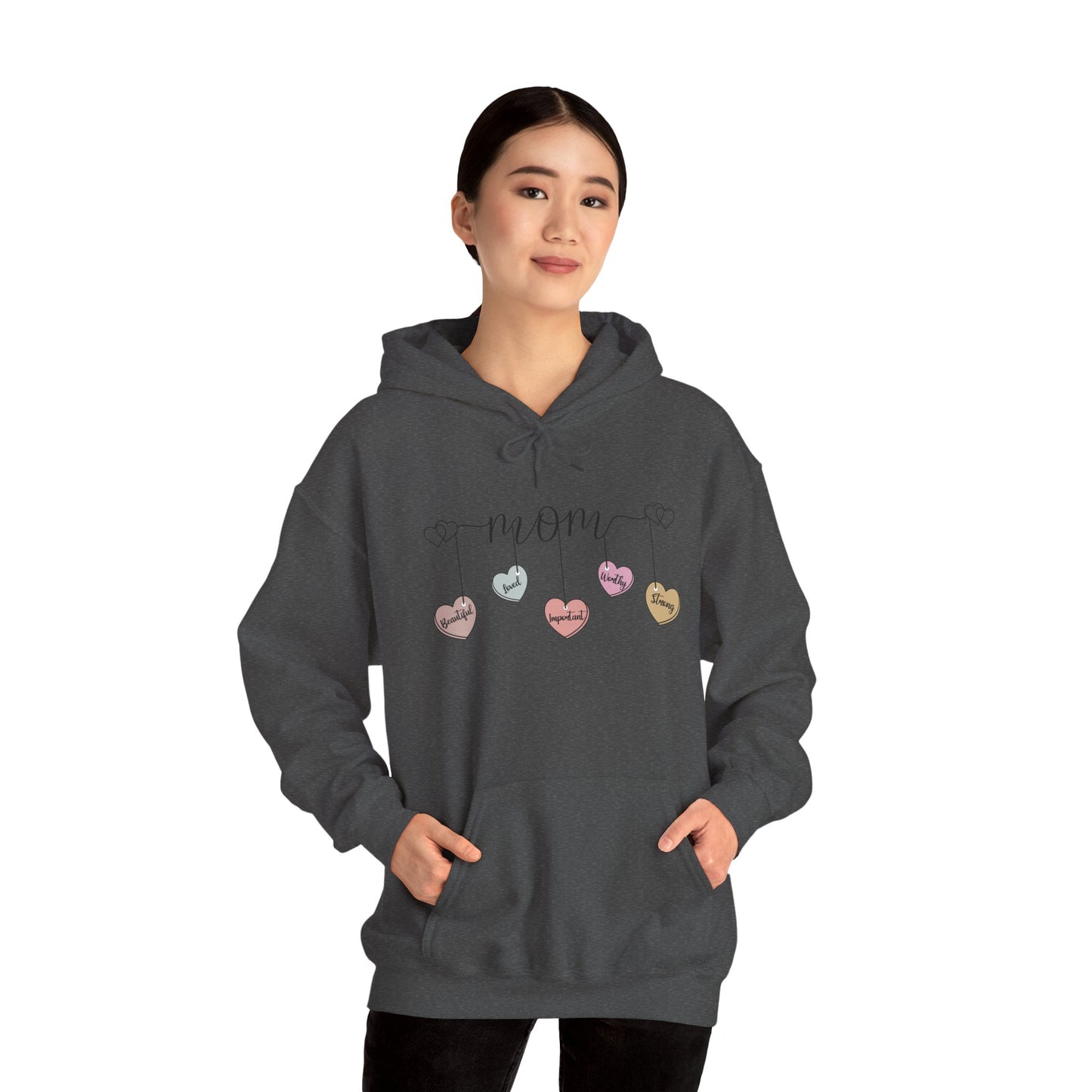 Mom Hearts — Graphic Hoodie