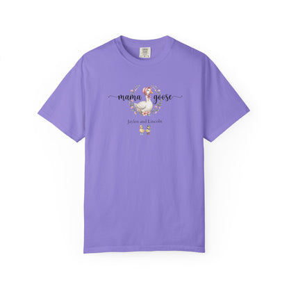 Mama Goose Custom Name T-Shirt — Personalized Mom Script Graphic Tee
