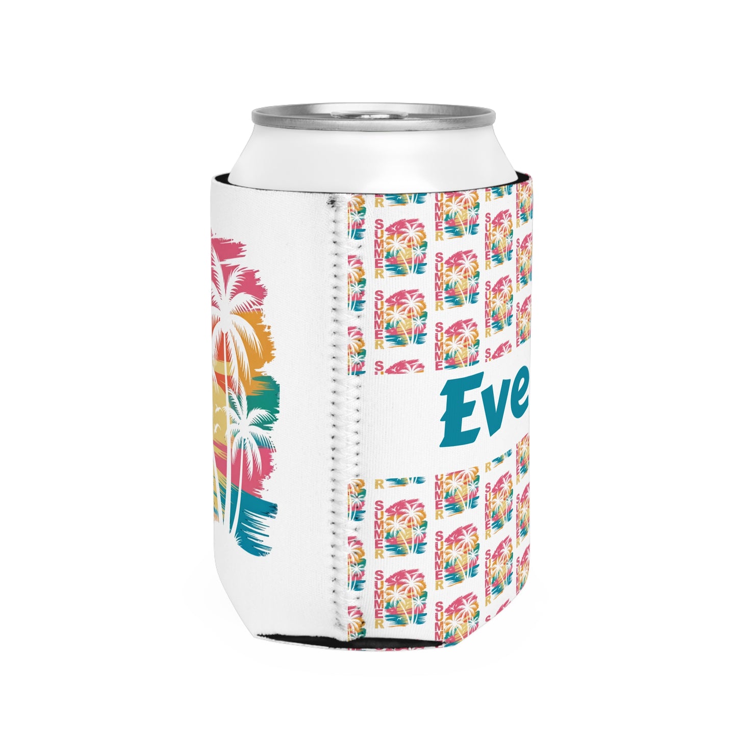 Summer Can Cooler Sleeve — Personalized Can Koozie for BBQs & Beach Days