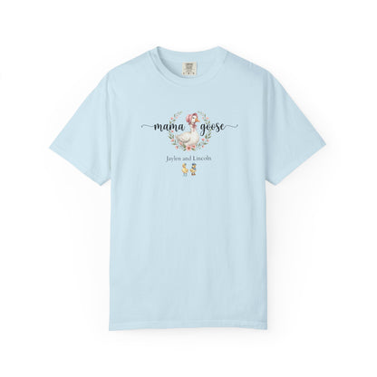 Mama Goose Custom Name T-Shirt — Personalized Mom Script Graphic Tee