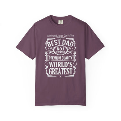 Premium Dad Custom Kid's Names— Fathers Day Tee
