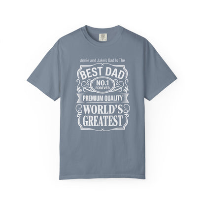Premium Dad Custom Kid's Names— Fathers Day Tee