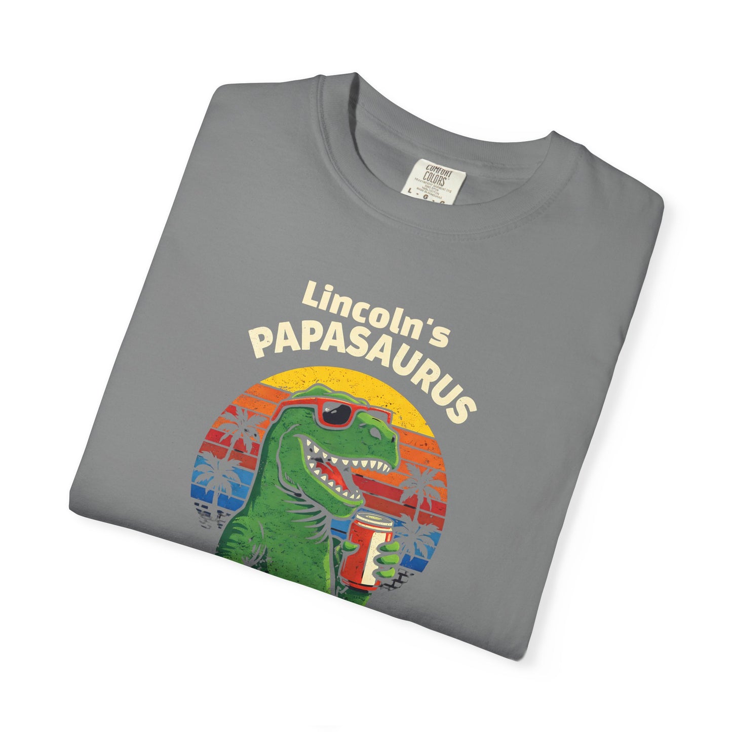 Papasaurus Custom Kid's Names— Fathers Day Tee