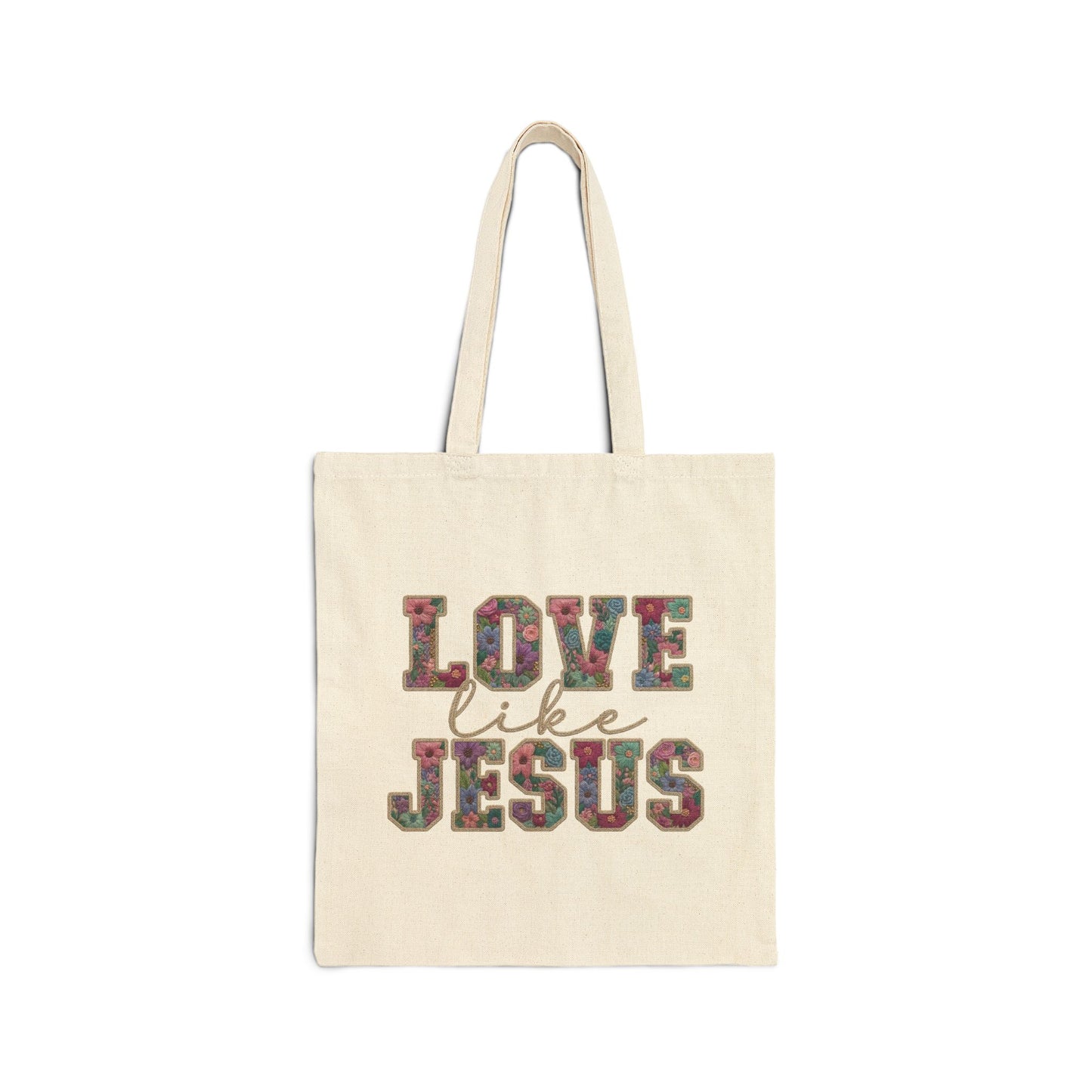 Love Like Jesus -Cotton Canvas Tote Bag