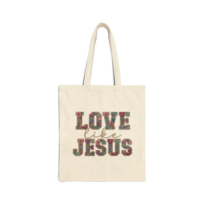 Love Like Jesus -Cotton Canvas Tote Bag