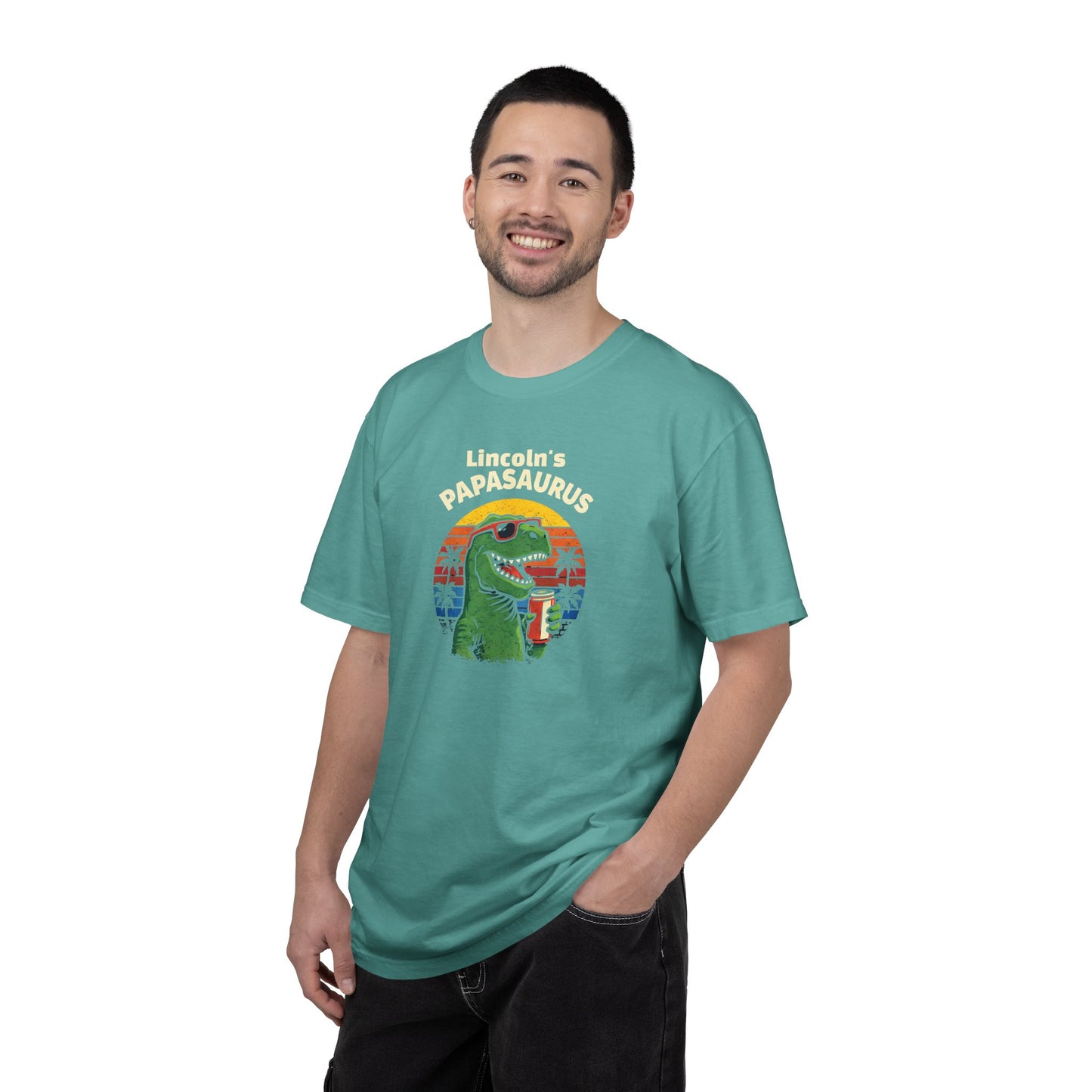 Papasaurus Custom Kid's Names— Fathers Day Tee