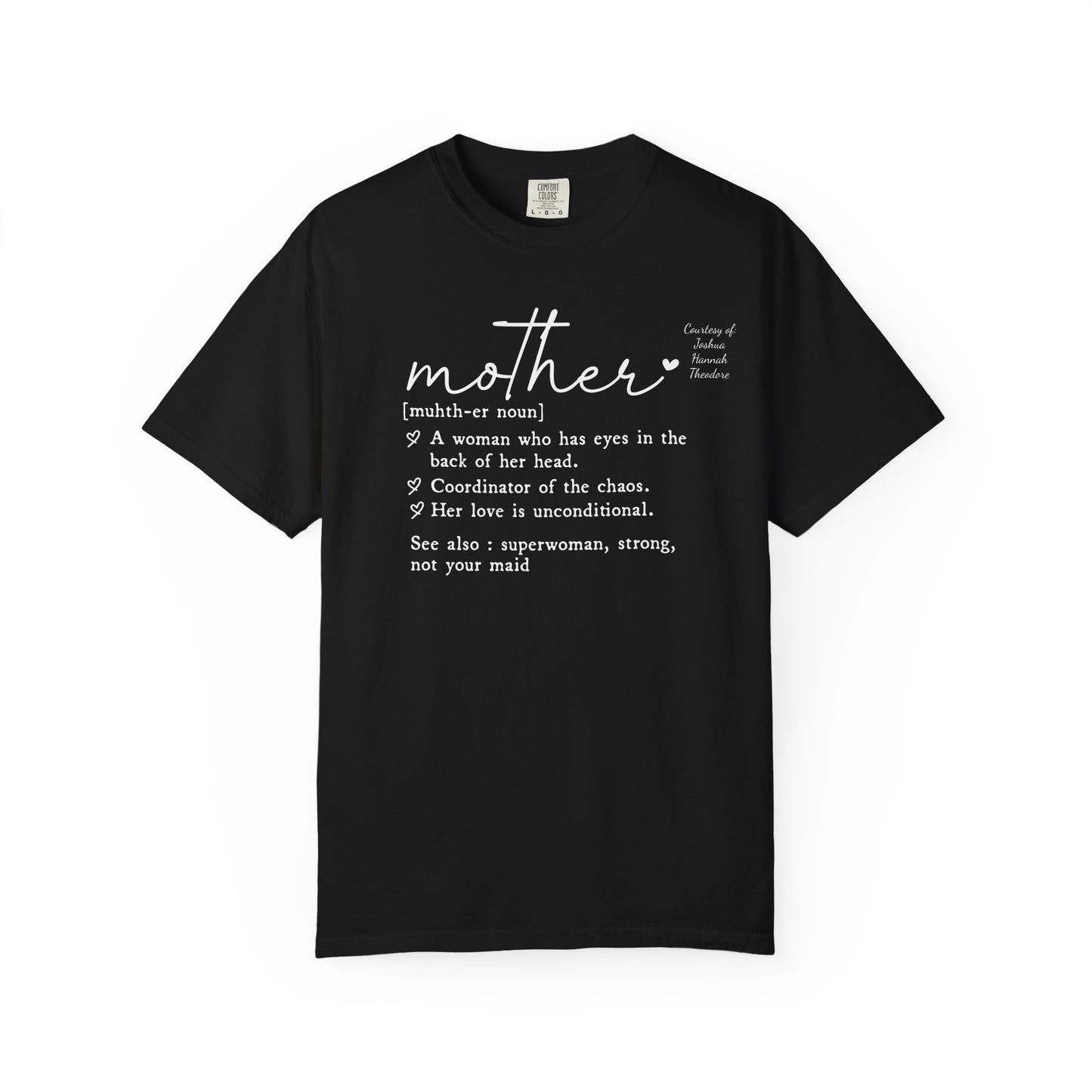 Mother Definition T-Shirt — Personalized Mom Script Graphic Tee