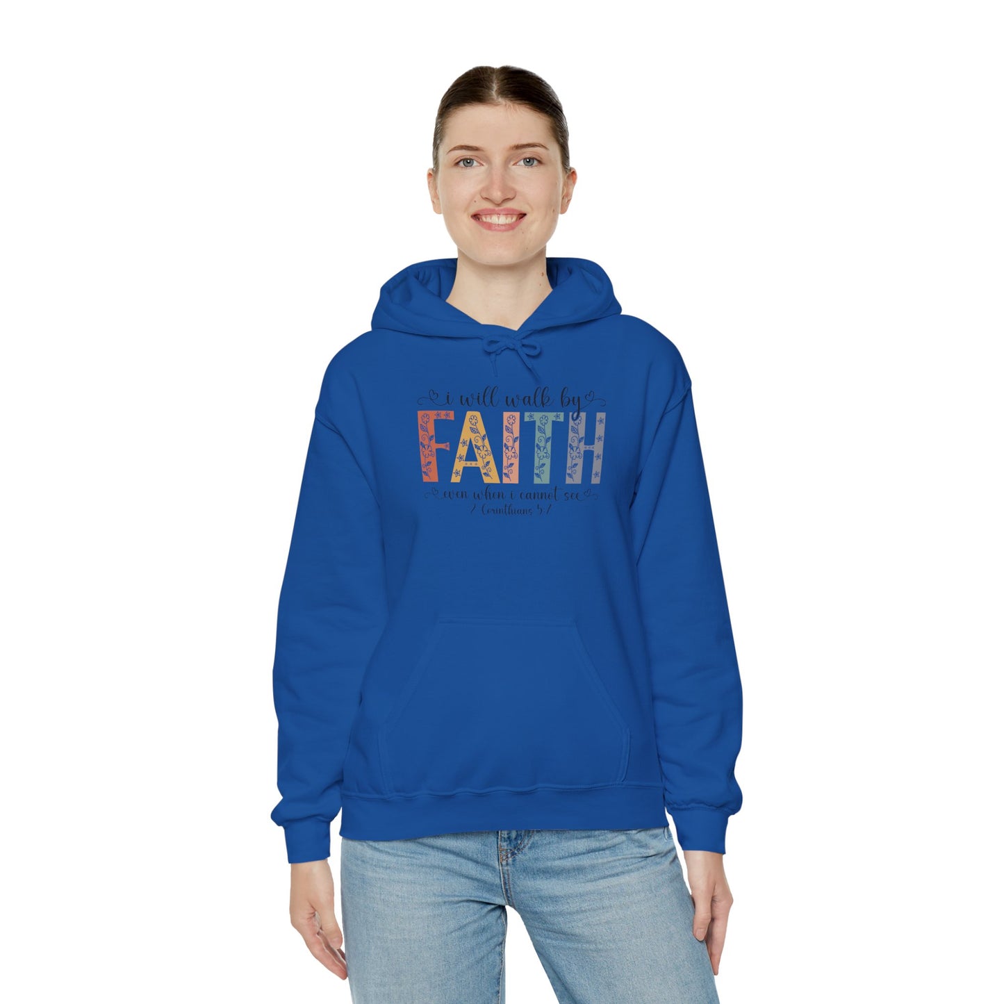 Walk By Faith — Inspirational Faith Graphic Hoodie