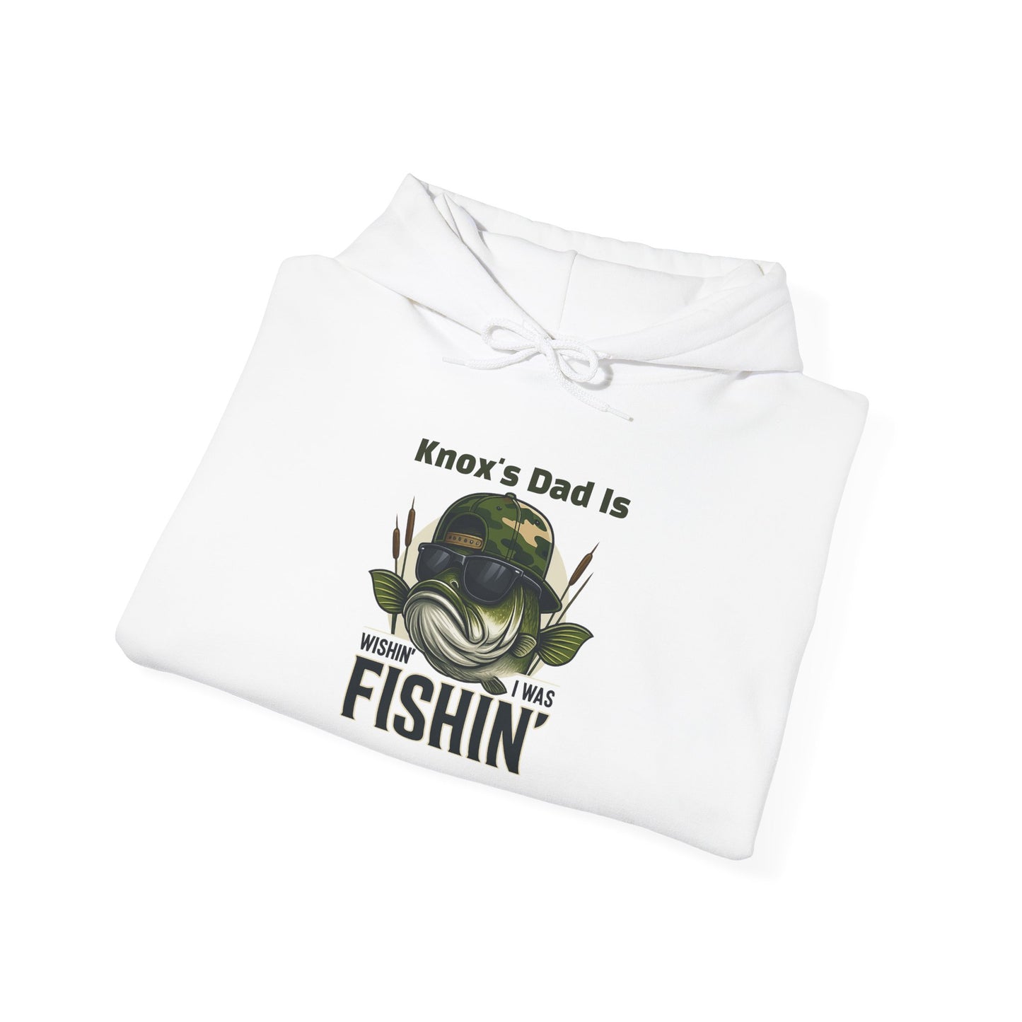 Wishin I Was Fishin Custom Kid's Names Hoodie - Personalized Gift