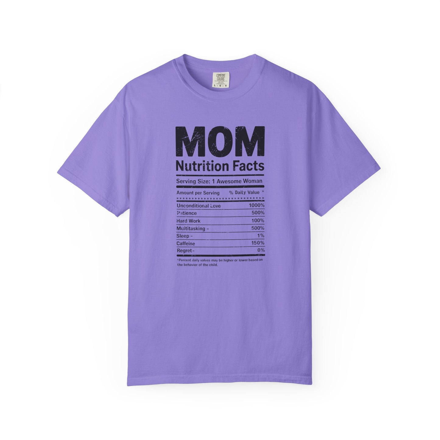 Mom Nutrition Facts T-Shirt — Mom Script Graphic Tee