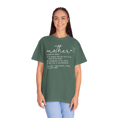 Mother Definition T-Shirt — Personalized Mom Script Graphic Tee