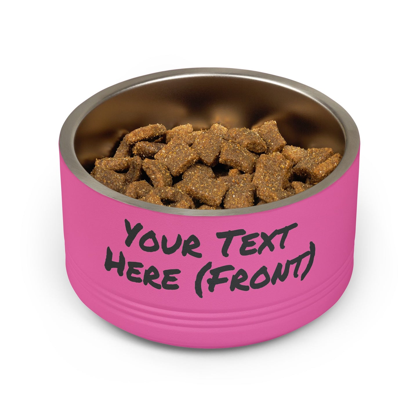 Custom Pet Bowl Black Text — Various Colors - 18oz Custom Dog & Cat Food Water Dish
