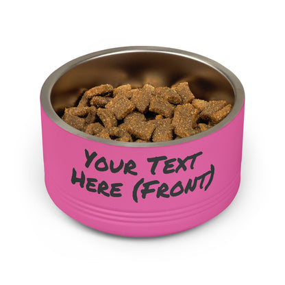 Custom Pet Bowl Black Text — Various Colors - 18oz Custom Dog & Cat Food Water Dish