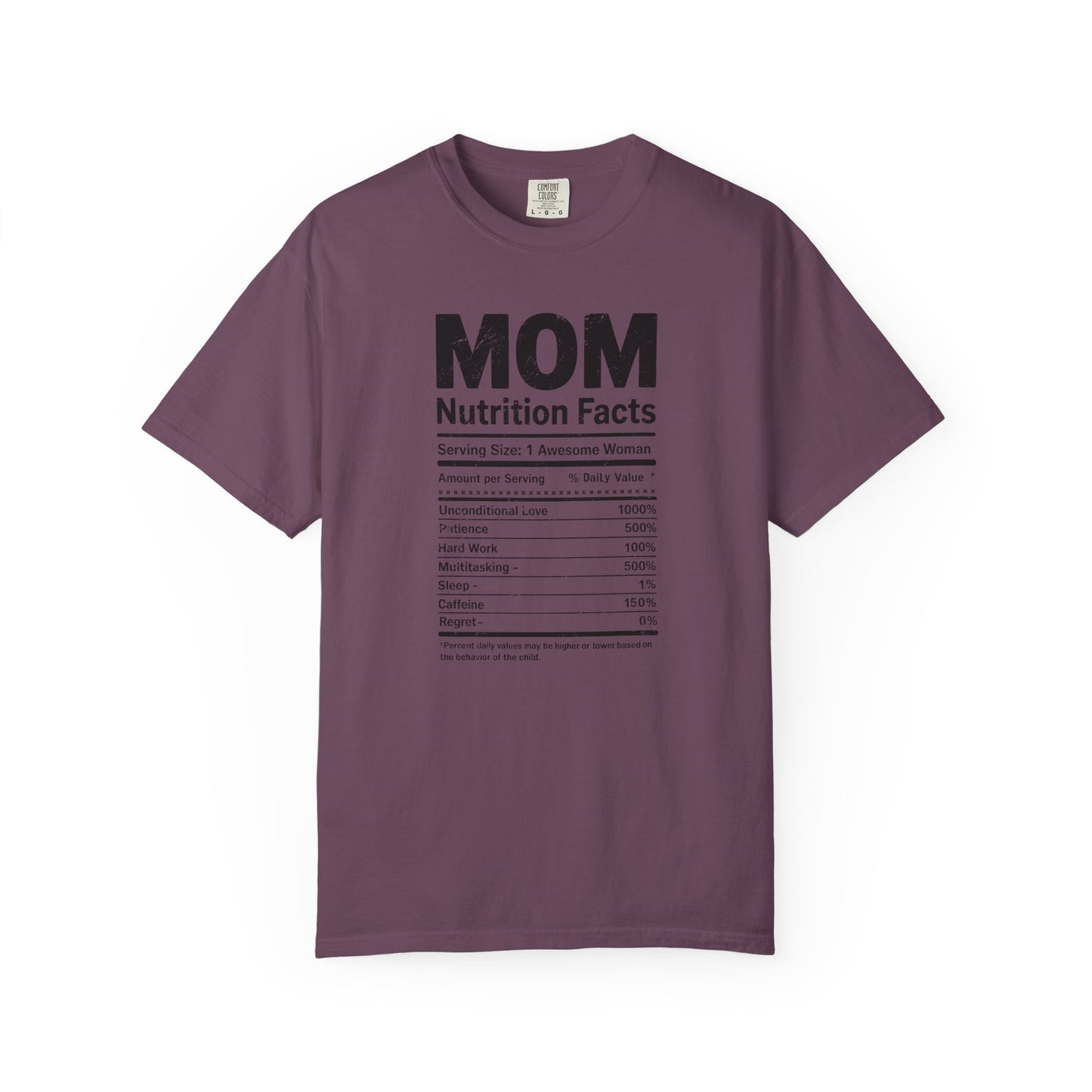 Mom Nutrition Facts T-Shirt — Mom Script Graphic Tee