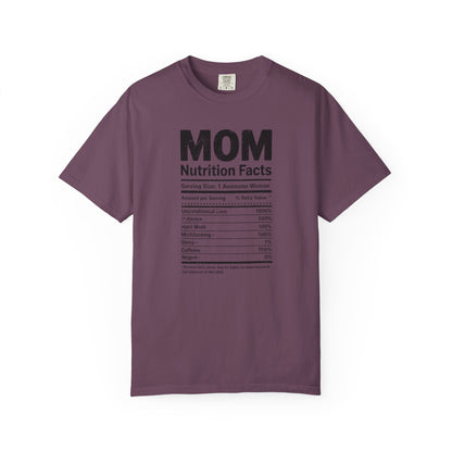 Mom Nutrition Facts T-Shirt — Mom Script Graphic Tee