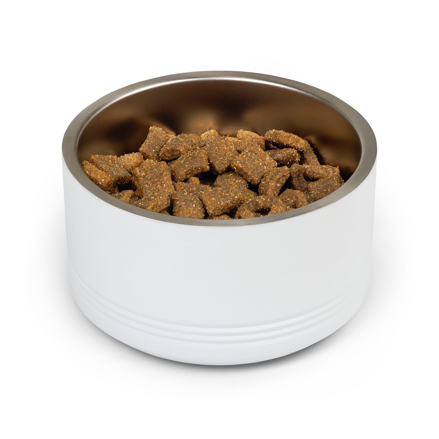 Custom Pet Bowl White Text — Various Colors - 18oz Custom Dog & Cat Food Water Dish