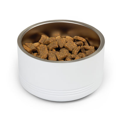 Custom Pet Bowl White Text — Various Colors - 18oz Custom Dog & Cat Food Water Dish