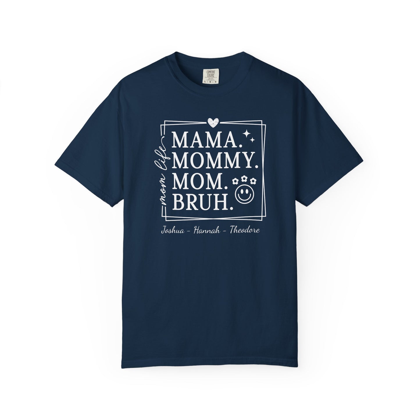 Mom Life Custom Name T-Shirt — Personalized Mom Script Graphic Tee