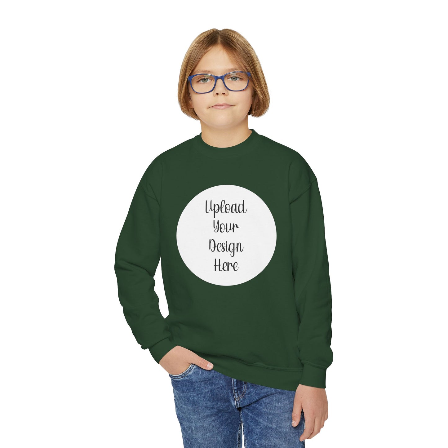 *Custom Youth Crewneck Sweatshirt — Various Colors - Upload Your Design