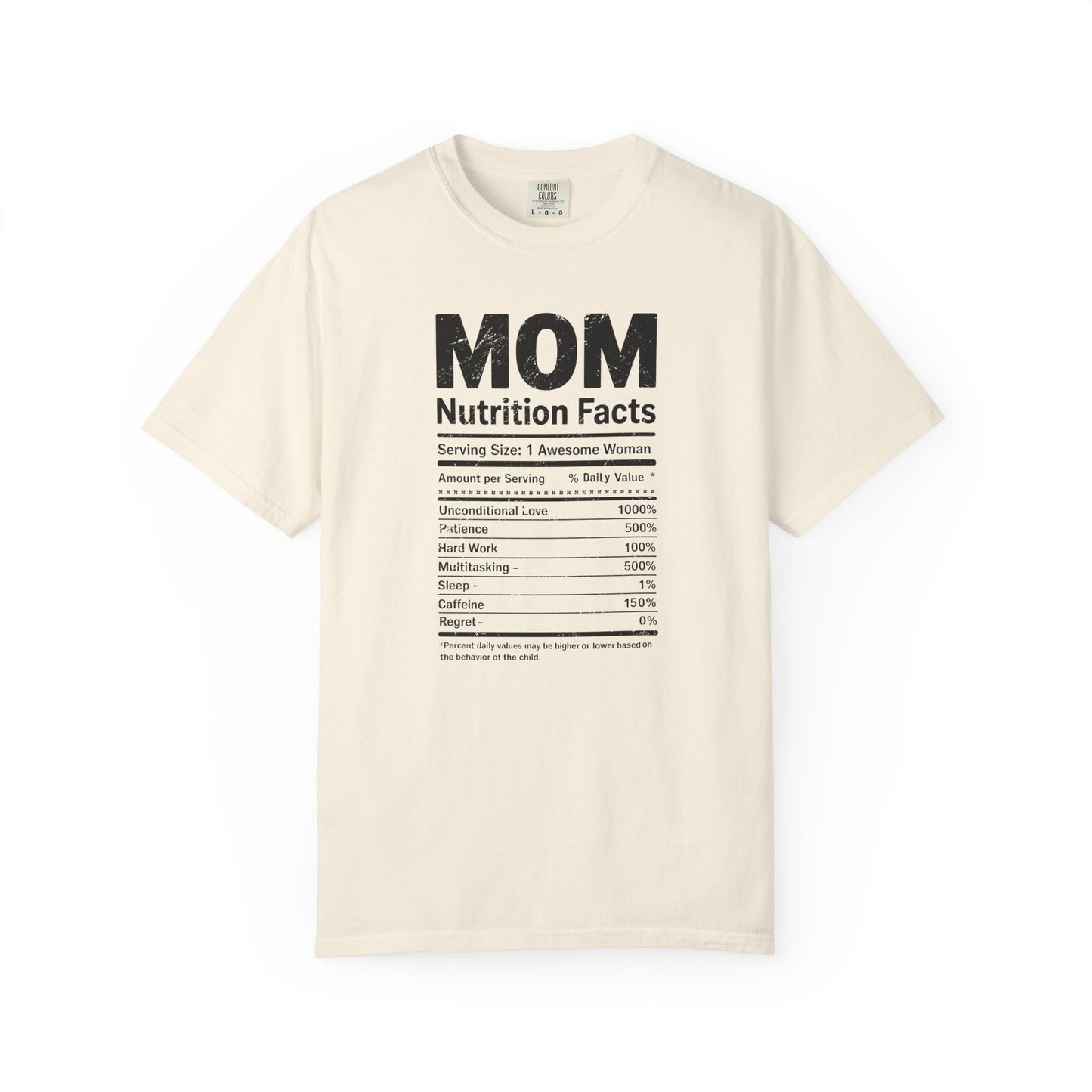 Mom Nutrition Facts T-Shirt — Mom Script Graphic Tee
