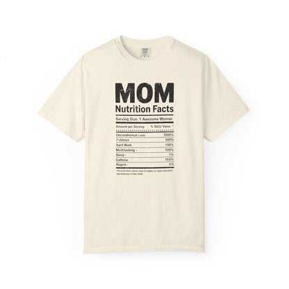 Mom Nutrition Facts T-Shirt — Mom Script Graphic Tee