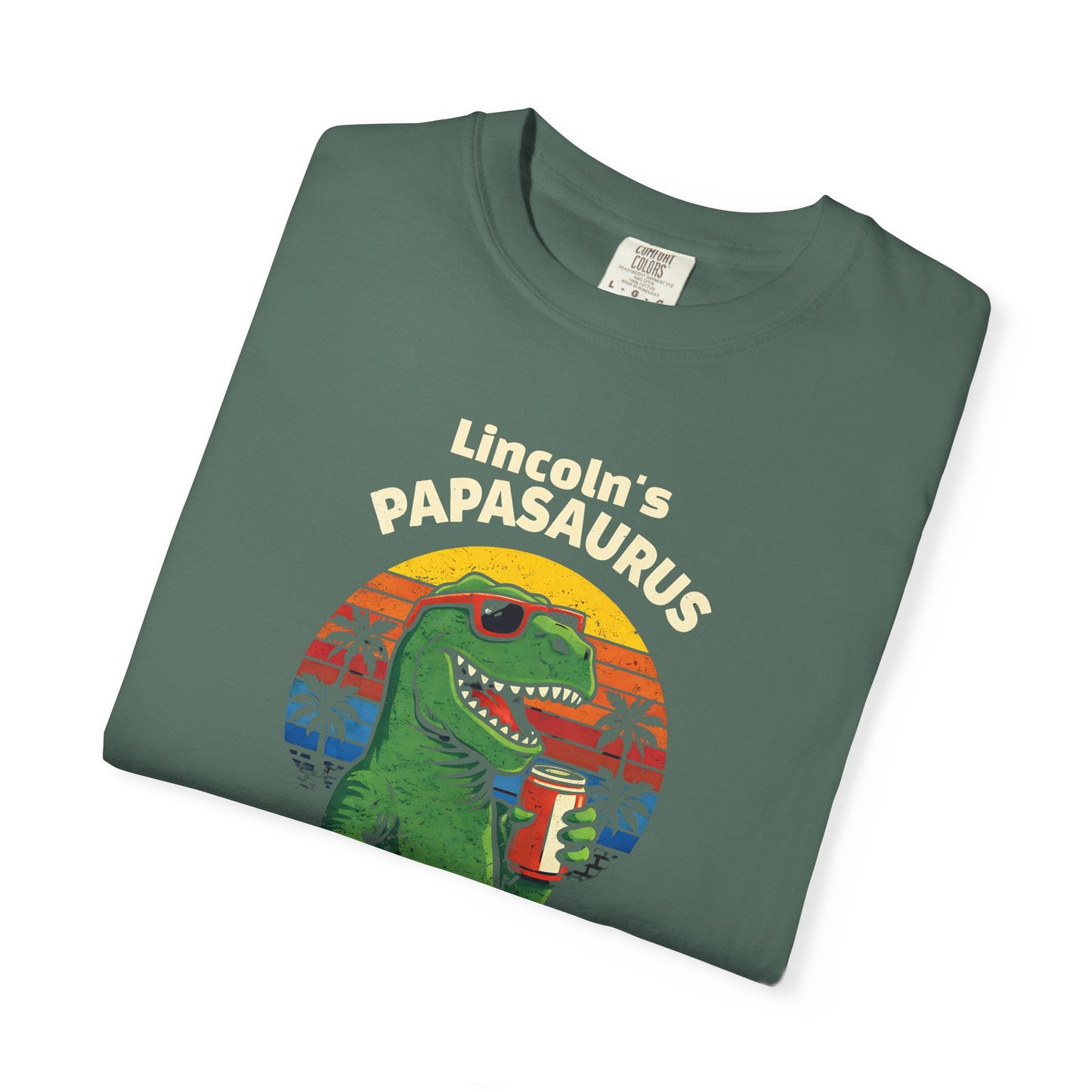 Papasaurus Custom Kid's Names— Fathers Day Tee
