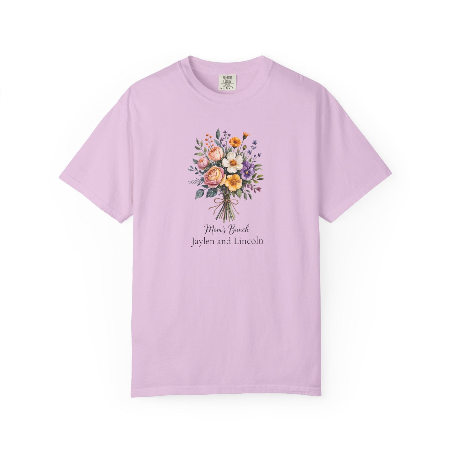 Mom's Bunch Custom Name T-Shirt — Personalized Mom Script Graphic Tee